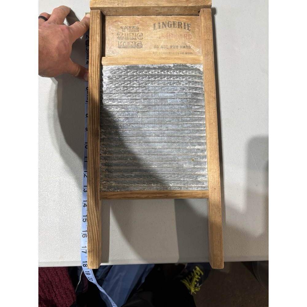 NATIONAL Washboard Co No.703 Lingerie The Zing King Vintage Wood Chicago Memphis